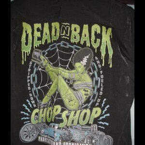 Dead N Back Chop Shop Lethal Threat Rockabilly Work Shirt NWT Medium
